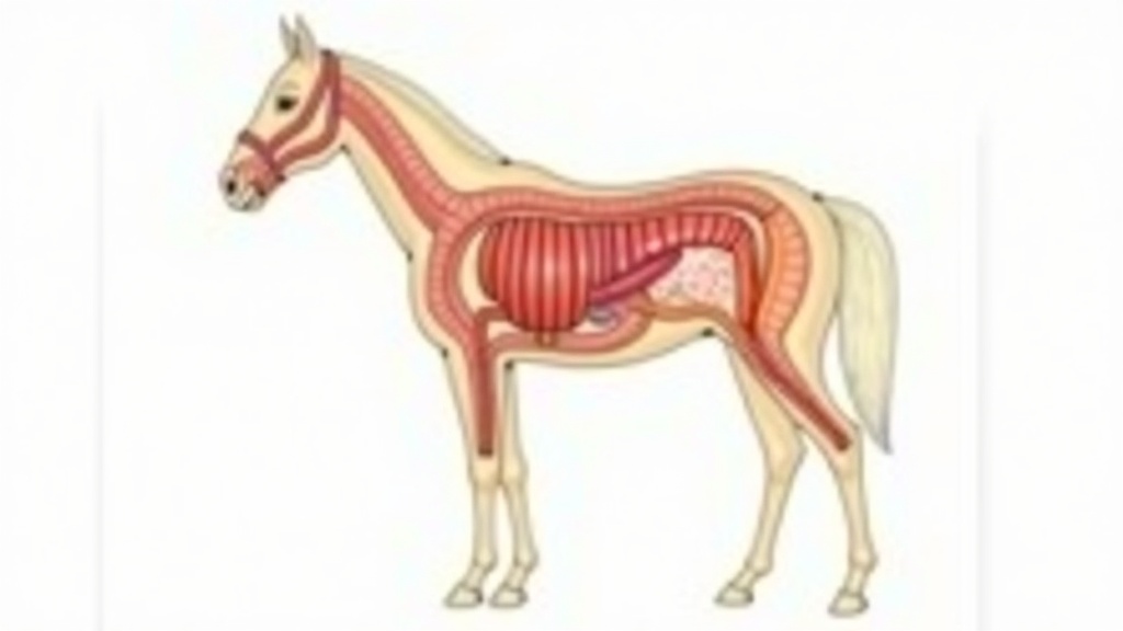Horse digestive system diagram